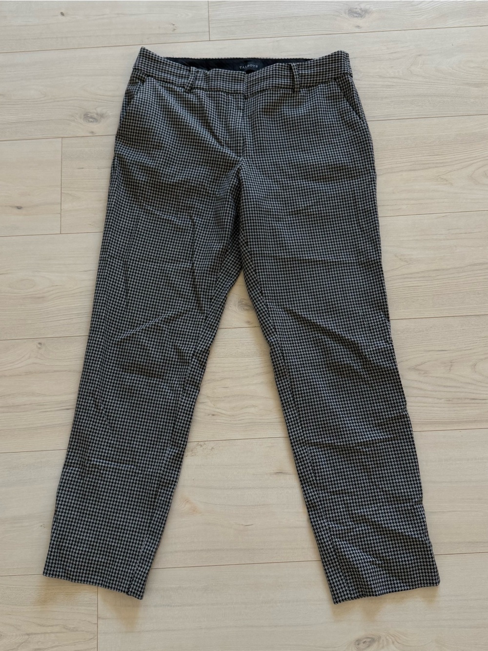 Talbots Black and White Straight Chinos